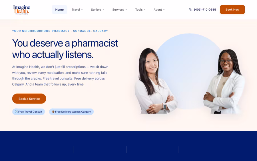 A Calgary pharmacy and travel clinic with free delivery